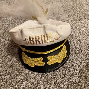 Bride captains hat with veil